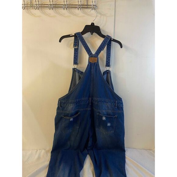 2xl xxl Denim Jean Overalls Distressed - Picture 5 of 9